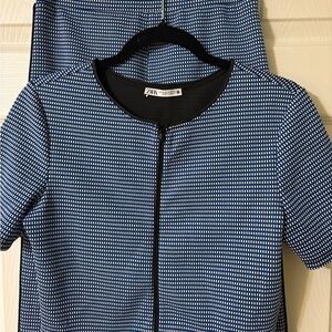 Zara Navy and White Checkered Set